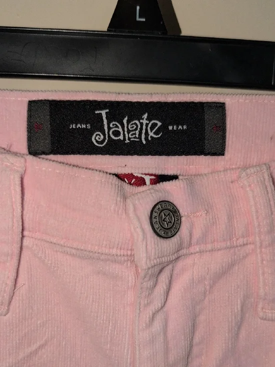 Jalate Corduroy Pastel Pink Flare Jeans Size 3/4 - Picture 2 of 8